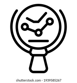 Magnifying career icon. Outline magnifying career vector icon for web design isolated on white background