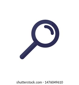 Magnifying Flat Design Icon Illustration Vector