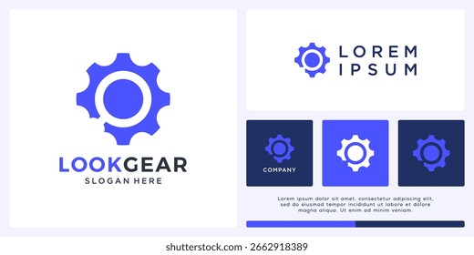 Design-Vektor des Logos der Lupe
