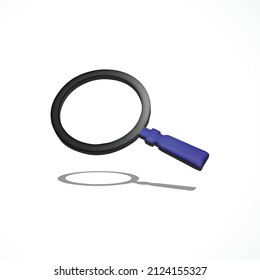 magnifying glass 3d icon render