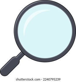 Magnifying glass, 3D vector icon, illustration