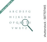 magnifying glass, ABC