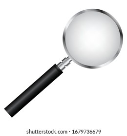 magnifying glass at an angle