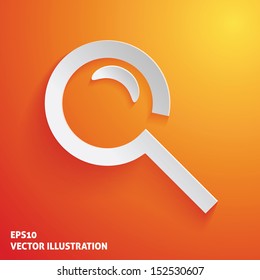 Magnifying glass background. Vector illustration