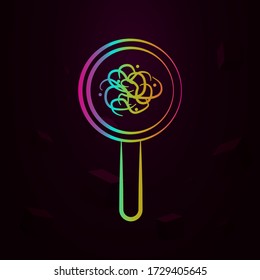 Magnifying glass, Bacteria nolan icon Simple thin line, outline vector of Biology icons for ui and ux, website or mobile application
