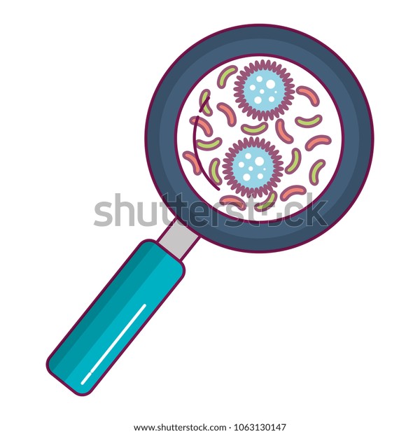 Magnifying Glass Bacterial Culture Stock Vector (Royalty Free ...