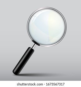 Magnifying glass, big tool instrument – vector for stock