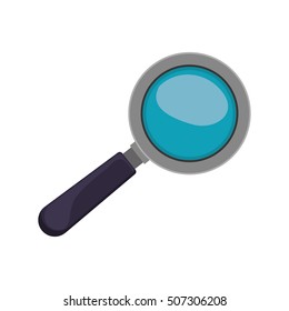 magnifying glass with black base