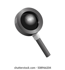 magnifying glass with black base