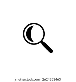 magnifying glass black and white icons on a background design.