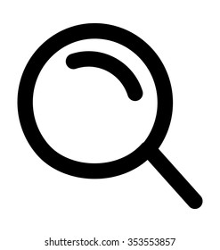 
Magnifying Glass Bold Line Vector Icon
