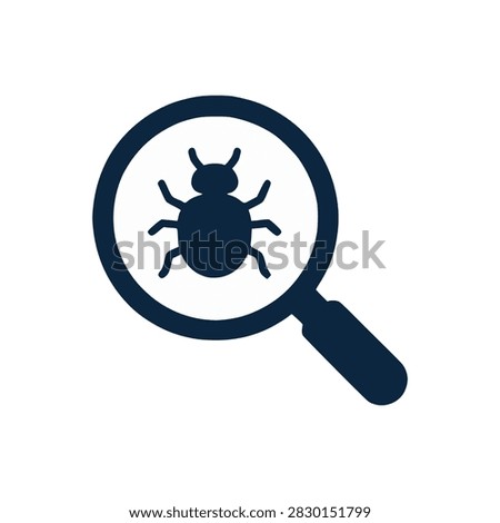 Magnifying Glass Bug Search Security Scan Icon