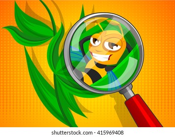 Magnifying glass with business concept relaxation at work