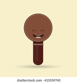 magnifying  glass character design 