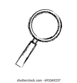 magnifying glass checkered business instrument