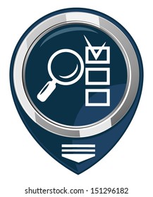 Magnifying glass and checklist
