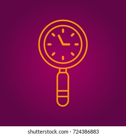 magnifying glass with clock icon