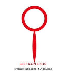 magnifying glass, close-up, search, vector icon, eps10