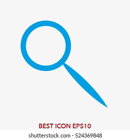 magnifying glass, close-up, search, vector icon, eps10