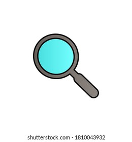 Magnifying glass color gradient vector icon
