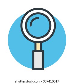 Magnifying Glass Colored Vector Icon