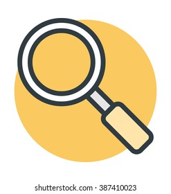 Magnifying Glass Colored Vector Icon 