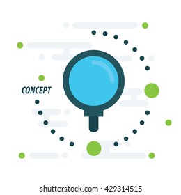 Magnifying Glass concept blue