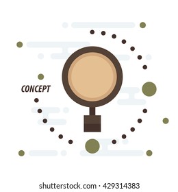 Magnifying Glass concept brown