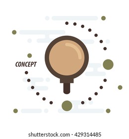 Magnifying Glass concept brown