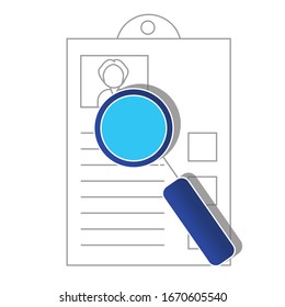 Concepto de vidrio de aumento. Diseño creativo de ideas. Ilustración vectorial plana para plantilla, folleto o presentación.