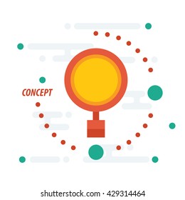 Magnifying Glass concept orange