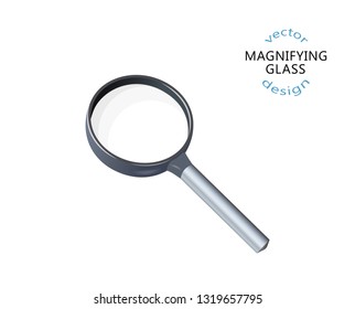 Magnifying glass. The concept of search. Vector design element isolated on light background.