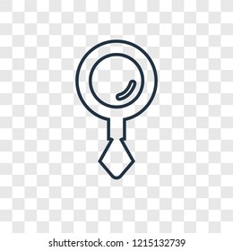 Magnifying glass concept vector linear icon isolated on transparent background, Magnifying glass concept transparency concept in outline style