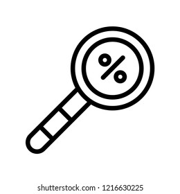 Magnifying glass cyber monday vector icon