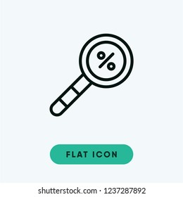 Magnifying glass cyber monday vector icon