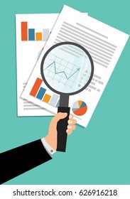 magnifying glass data analysis