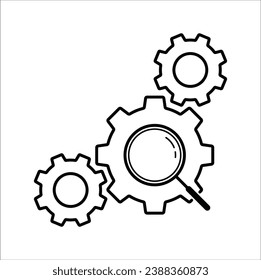 With its magnifying glass design, it symbolizes the power of search engines in navigating the vast online landscape. Eps 10

