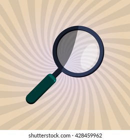 Magnifying glass design, vector illustration