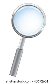 Vergrößerungsglas, detaillierte Vektorgrafik