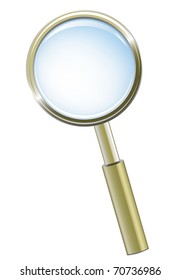 Vergrößerungsglas, detaillierte Vektorgrafik