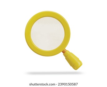 magnifying glass discovery research search analysis concept 3d vector icon