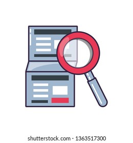 magnifying glass with document
