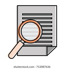magnifying glass with document