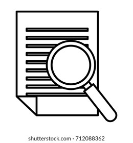 magnifying glass with document