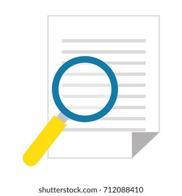 magnifying glass with document