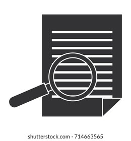 magnifying glass with document