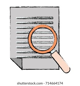 magnifying glass with document