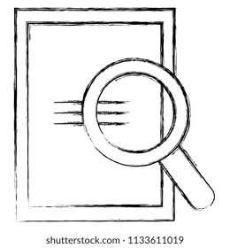 magnifying glass with documents