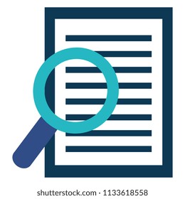 magnifying glass with documents