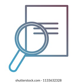 magnifying glass with documents